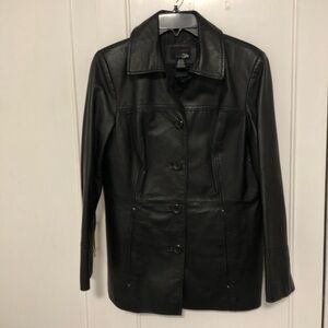 East 5th black genuine leather jacket